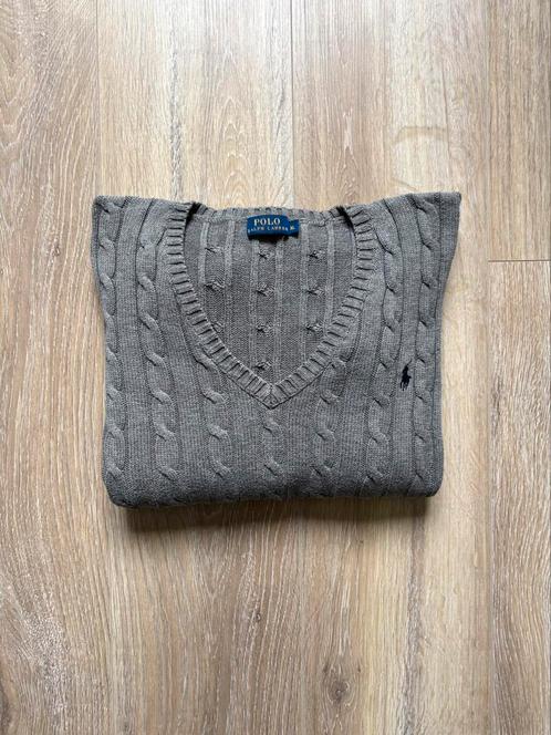 Ralph Lauren trui grijs V-hals maat XL, Kleding | Dames, Truien en Vesten, Zo goed als nieuw, Maat 46/48 (XL) of groter, Grijs