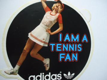 sticker oud PINUP ADIDAS Tennis fan retro pin up retro groot beschikbaar voor biedingen