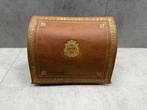 Lederen schrijfdoos met vakverdeling - N3547, Antiek en Kunst, Ophalen of Verzenden