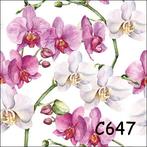Servetten decoupage/bullet journal - orchideeën C647, Verzenden, Nieuw, Materiaal