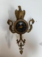 Antieke koperen klok met adelaar, Antiek en Kunst, Ophalen of Verzenden
