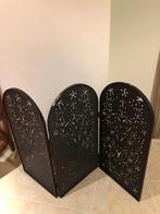 Metalen 3-delig haardscherm RAAMSCHERM WAND PANEEL, Ophalen, Gielen, Zo goed als nieuw, Info@houseofcoco.nl
