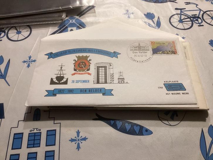 No6285 170 jaar rijkswerf Willemsoord 20-9-1992 Den Helder, Postzegels en Munten, Postzegels | Eerstedagenveloppen, Onbeschreven