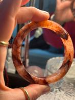 Hematoide quarts bangle, Sieraden, Tassen en Uiterlijk, Armbanden, Ophalen of Verzenden, Zo goed als nieuw, Zilver