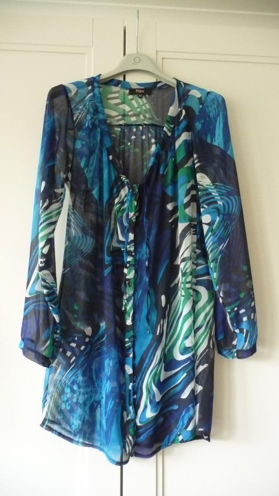 Lange blouse M – Enjoy, Kleding | Dames, Blouses en Tunieken, Nieuw, Maat 38/40 (M), Blauw, Ophalen of Verzenden