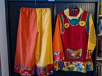 Clownspak dames 2-delig vrolijk in maat 40 42, Ophalen of Verzenden, Zo goed als nieuw, Maat 38/40 (M), Carnaval