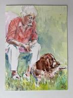 Aquarel en documentatie Peter Leijenaar, Verzamelen, Overige Verzamelen, Ophalen of Verzenden, Zo goed als nieuw