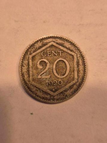  Oude Italiaanse munt – 20 centesimi 1920 beschikbaar voor biedingen