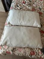 Set of 2 white pillows memory foam with pillow cases, Ophalen, Zo goed als nieuw, Wit, Rechthoekig