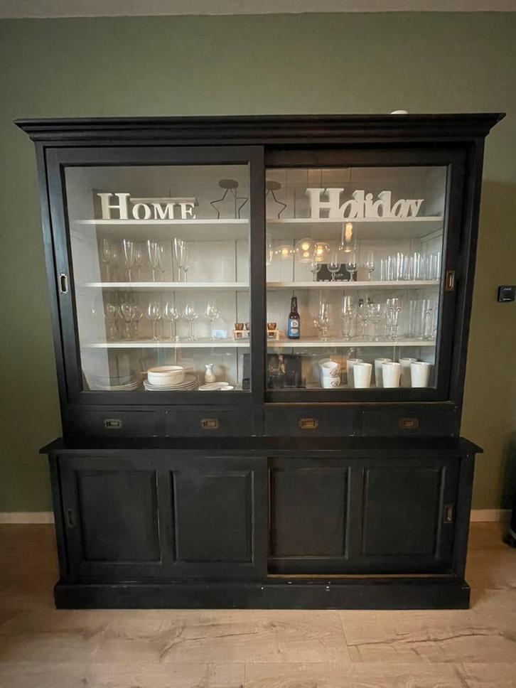 Buffet kast zwart, Huis en Inrichting, Kasten | Buffetkasten, Gebruikt, 200 cm of meer, 150 tot 200 cm, 50 tot 75 cm, Met lade(s)