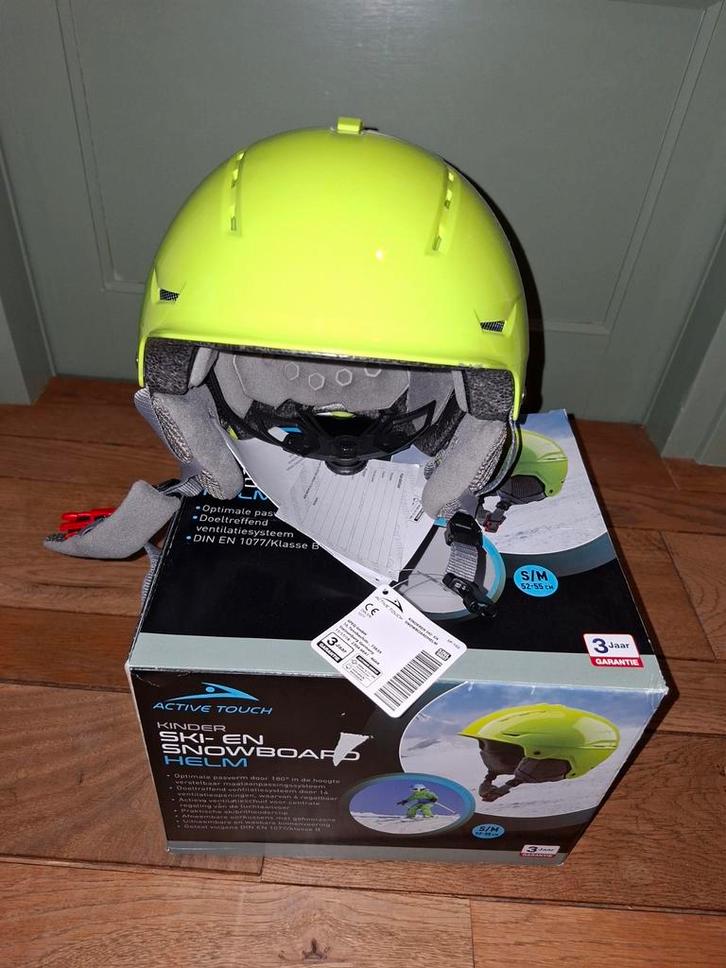 Groene Skihelm Kind S/M (52-55cm) - Nieuw in Doos, Sport en Fitness, Skiën en Langlaufen, Ophalen of Verzenden