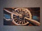 Uniek interieur schilderij - Propeller op hout - 140x70cm, Ophalen