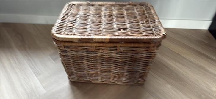 Rieten Opbergmand - 55x40x40 cm, Huis en Inrichting, Woonaccessoires | Kisten, Gebruikt, Minder dan 50 cm, 50 tot 100 cm, Overige materialen