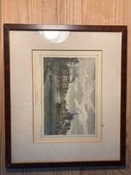 Gravure Zwolle vanaf het Zwarte Water, Antiek en Kunst, Kunst | Etsen en Gravures, Ophalen of Verzenden