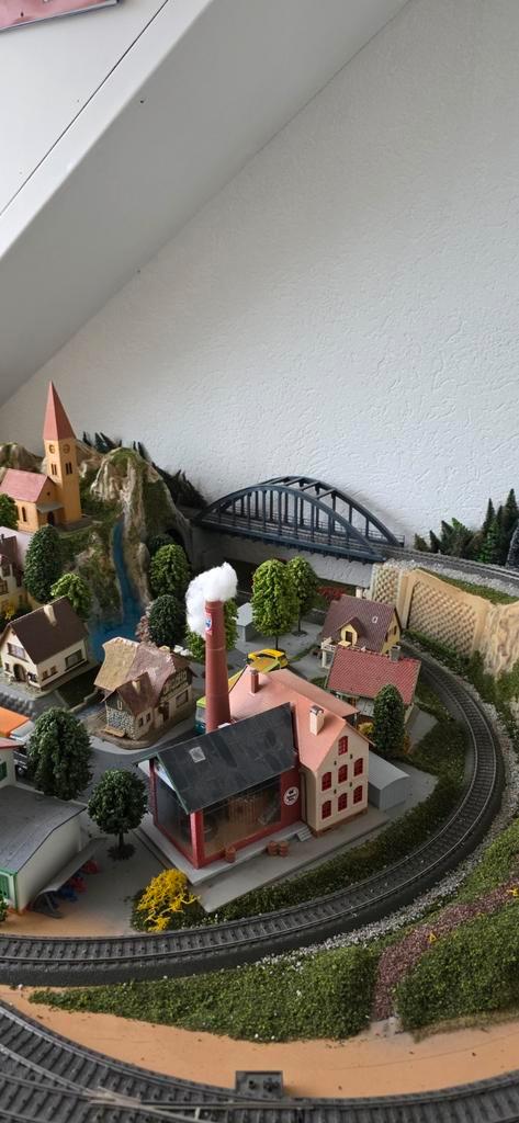 Mooie Modelspoorbaan met Landschap, Hobby en Vrije tijd, Modeltreinen | H0, Zo goed als nieuw, Overige typen, Gelijkstroom of Wisselstroom