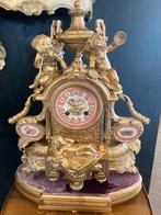 Mooie pendule met sèvres porselein, Antiek en Kunst, Antiek | Klokken, Ophalen