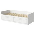 Ikea Brimnes bedbank te koop, 80 cm, Eenpersoons, Wit, Zo goed als nieuw