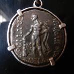 Zilveren sleutelhanger met tetradrachme van Thasos (kopie), Ophalen of Verzenden, Zilver