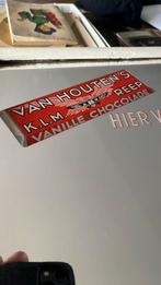 Oude reclame spiegel:Van Houten’s KLM Reep Vanille 37x27cm, Ophalen of Verzenden, Zo goed als nieuw, Reclamebord