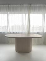 Beton ciré eettafel 180 cm x 90 cm, Japandi, Nieuw, 150 tot 200 cm, Ovaal