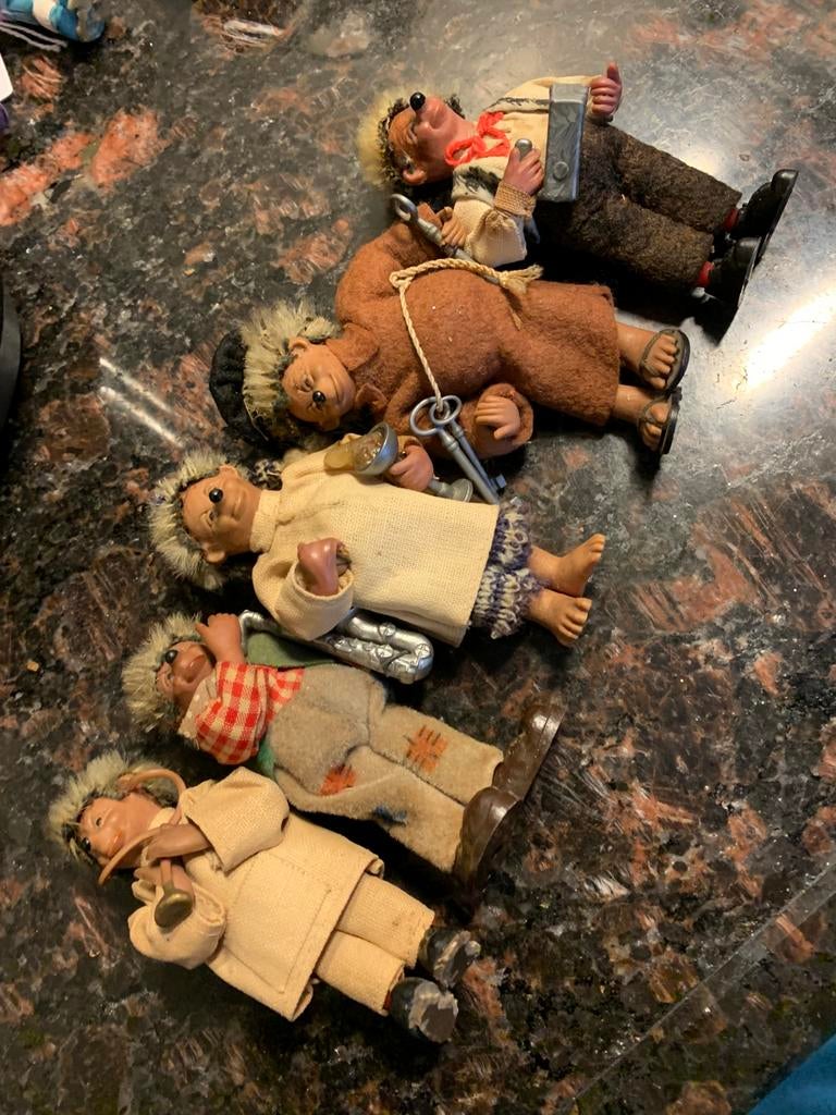 5 Vintage Steiff micki Egel Figuren Set, Antiek en Kunst, Antiek | Speelgoed, Ophalen of Verzenden