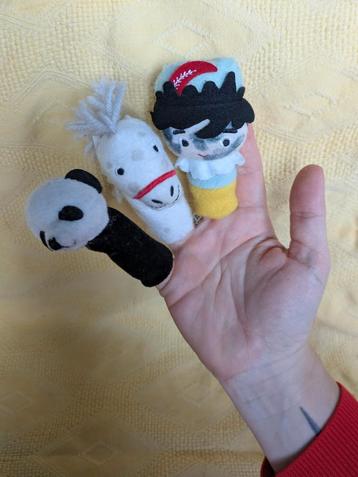 Vingerpoppen Sinterklaas, Piet & Paard + Panda beschikbaar voor biedingen