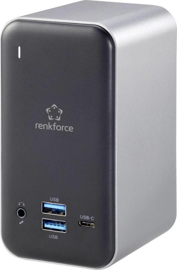 Renkforce RF-4499452 USB-C Notebook Dockingstation, Computers en Software, Dockingstations, Nieuw, Docking station, Laptop, Ophalen of Verzenden