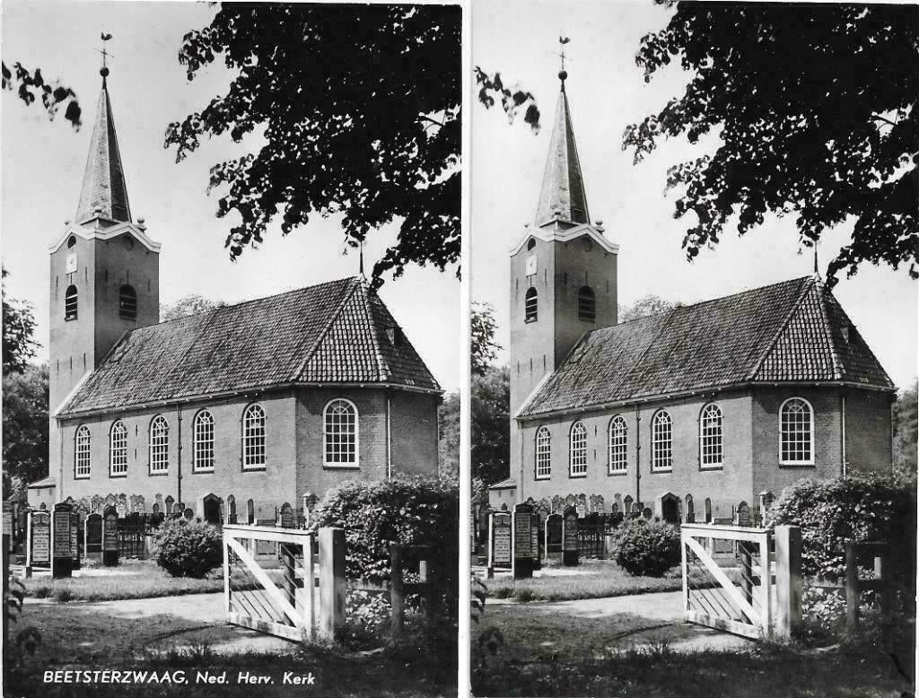 AK Beetsterzwaag - 2 x Ned. Herv. Kerk, Ophalen of Verzenden, 1940 tot 1960, Ongelopen, Noord-Brabant
