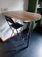Ikea Wandklaptafel met Krukken - Ruimtebesparend, Ophalen, Zo goed als nieuw, Inclusief barstoelen