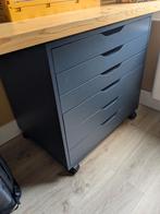 IKEA Alex ladeblok op wielen 67x66 kleur zwartblauw, Ophalen, Minder dan 50 cm, 5 laden of meer, Zo goed als nieuw