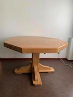 Stevige Eiken Eettafel Binnen/Buiten, Ophalen, Zo goed als nieuw, Rond, 50 tot 100 cm