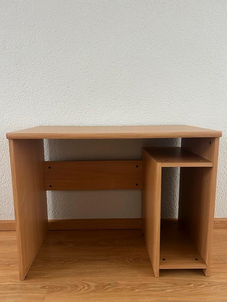 Compact computertafeltje / bureau – licht eiken, Huis en Inrichting, Kasten | Computermeubels, Gebruikt, 70 tot 120 cm, 70 tot 120 cm