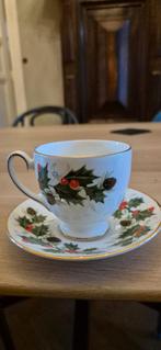 Kopje en schotel Noel Royal Grafton, Ophalen of Verzenden, Zo goed als nieuw, Porselein, Kop en/of schotel