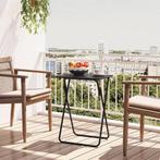 Nieuw-Bijzettafel-Set van2-Zwart-48 x 36 x 65 cm, Huis en Inrichting, Tafels | Bijzettafels, 45 tot 60 cm, Minder dan 55 cm, Metaal of Aluminium