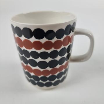 Marimekko Siirtolapuutarha Räsymatto mok 2,5 dl bruin zwart beschikbaar voor biedingen