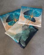 Fleurige kussen hoesjes.  Blauw...enz, Ophalen of Verzenden, Zo goed als nieuw, Blauw, Vierkant