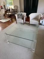 Glazen Salontafel Vierkant - Modern Design, Ophalen, 50 tot 100 cm, 100 tot 150 cm, Vierkant
