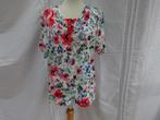 M&S gekleurd stretch shirt - maat XL, Verzenden, Wit, Maat 46/48 (XL) of groter, Zo goed als nieuw