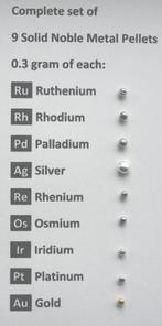Ruthenium Rhodium Palladium Osmium Iridium Platina Goud, Postzegels en Munten, Edelmetalen en Baren, Platina, Ophalen of Verzenden
