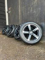 Audi A4 A5 A6 velgen 5x112 ET 35 17? zomerbanden 7mm zwart, Auto-onderdelen, Banden en Velgen, Gebruikt, Banden en Velgen, 17 inch