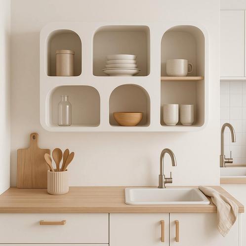 Woood wandkastje wit NIEUW!, Huis en Inrichting, Woonaccessoires | Wanddecoraties, Nieuw, Ophalen