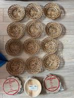25 palmblad bordjes & 12 rieten bordjes+500 vellen, NIEUW, Ophalen, Nieuw, Bord