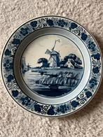 Delfts Blauw Wandbord met Molen, Antiek en Kunst, Ophalen of Verzenden
