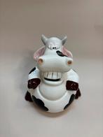 Vintage Spaarpot Keramiek Koe - Handbeschilderd, Verzamelen, Spaarpotten, Ophalen of Verzenden, Zo goed als nieuw, Overige materialen