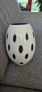 Vintage design vaas met paarse stippen, Ophalen of Verzenden