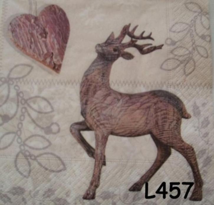 OPRUIMING servetten decoupage * hert L457 – 15x, Hobby en Vrije tijd, Knutselen, Nieuw, Materiaal, Verzenden