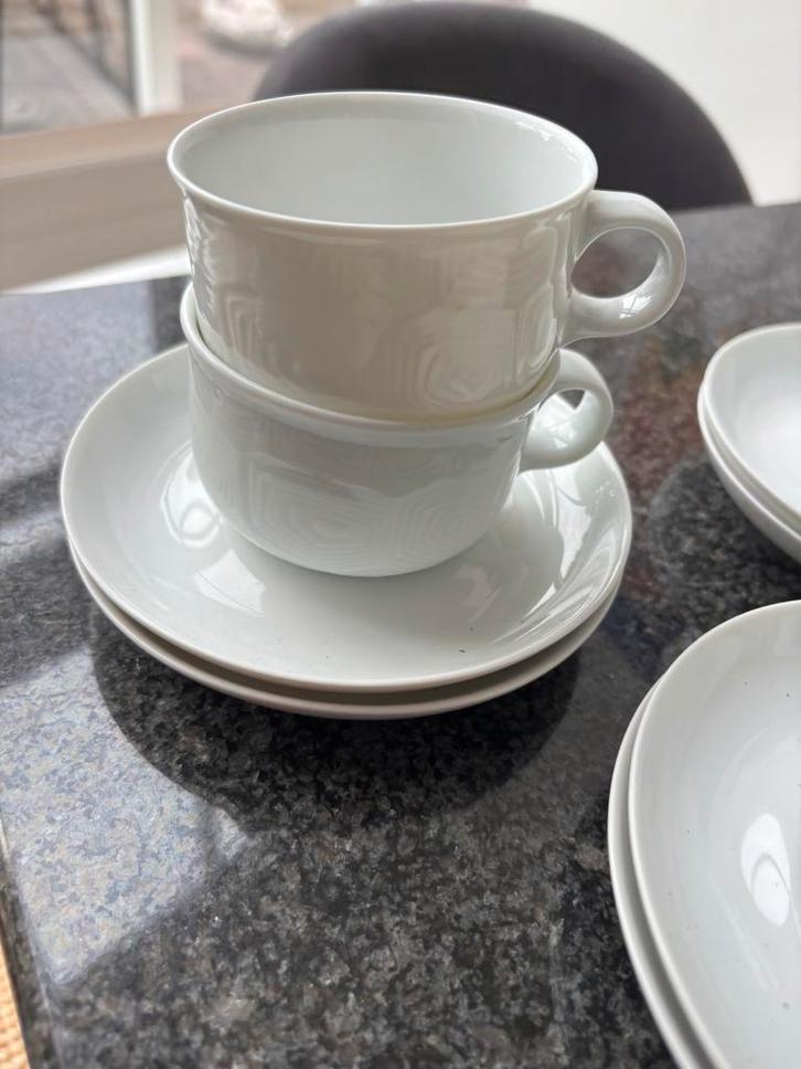 Schildpad soep kopjes Hutschenreuter, Huis en Inrichting, Keuken | Servies, Gebruikt, Kop(pen) en/of Schotel(s), Effen, Porselein