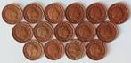 15 stuks koperen stuiver muntjes juliana 1950, Postzegels en Munten, Munten | Nederland, Ophalen of Verzenden, Koningin Juliana