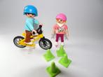 Playmobil kinderen met skates en fiets (70061), Ophalen, Gebruikt, Complete set