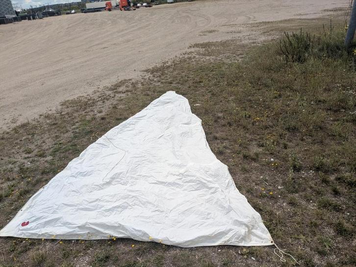 fok en grootzeil BM16 gaffeltuig, Watersport en Boten, Zeilen en Zeiltoebehoren, Gebruikt, Grootzeil, Minder dan 15 m², 3 tot 6 meter